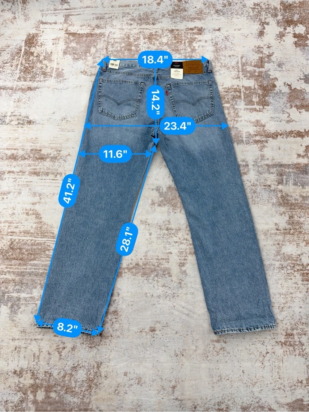 Levi's  Selvedge Denim Jeans Mens  Regular Fit Straight Leg size ( 36/30) (33/32